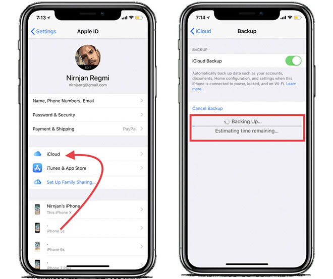 Quá trình sao lưu dữ liệu trên iPhone lên iCloud