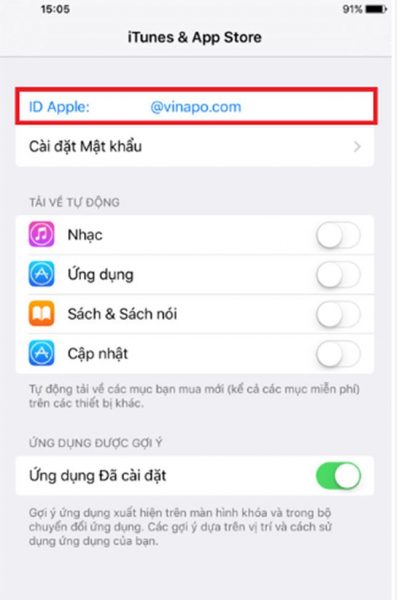 Chọn iTunes và App Store