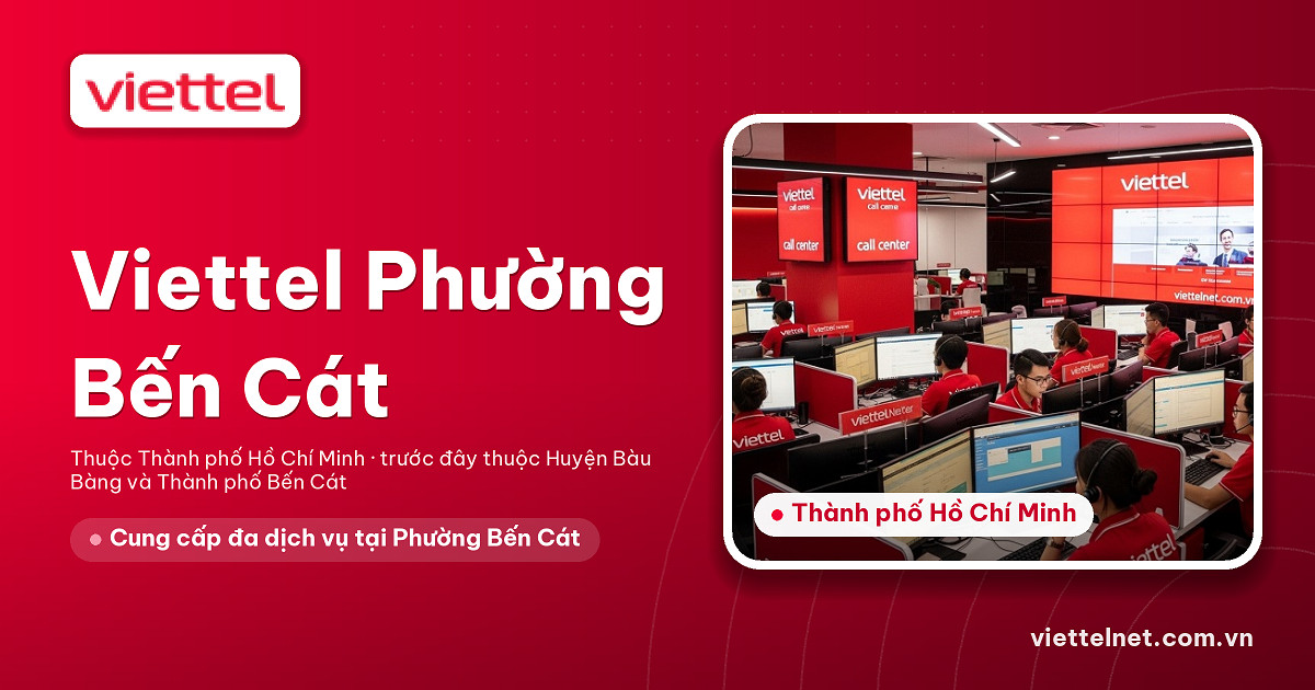 Kỹ thuật viên tư vấn Viettel Phường Bến Cát lắp mạng và camera